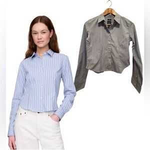 NWT Organic Cotton Fitted Crop Shirt Size XXS